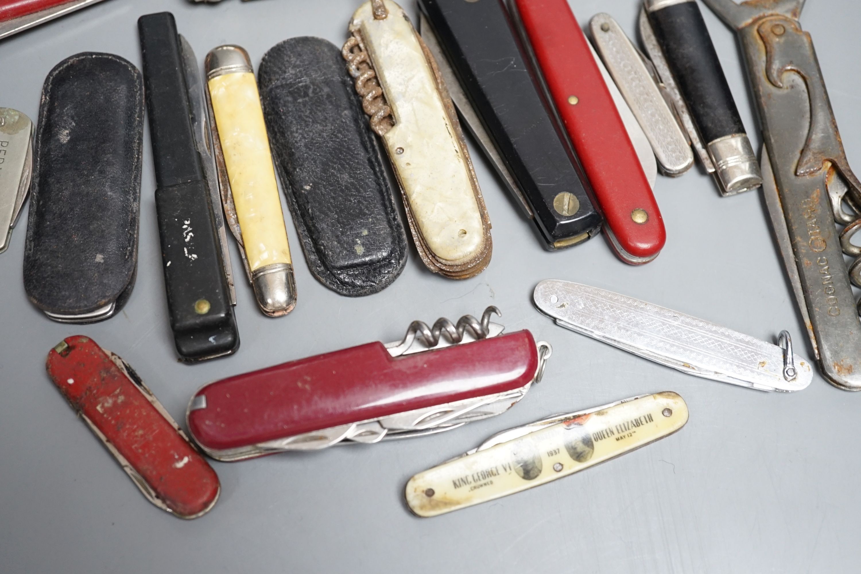 A collection of penknives